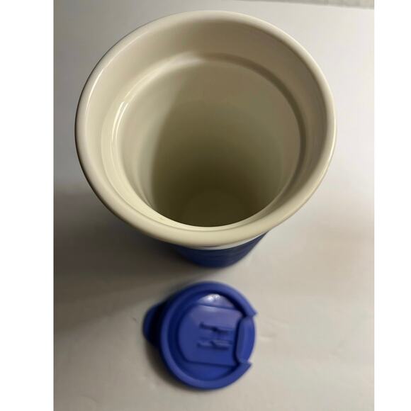 Ello Ogden Ceramic Periwinkle Blue Travel Mug Splash-Resistant Slider Lid - Picture 10 of 10
